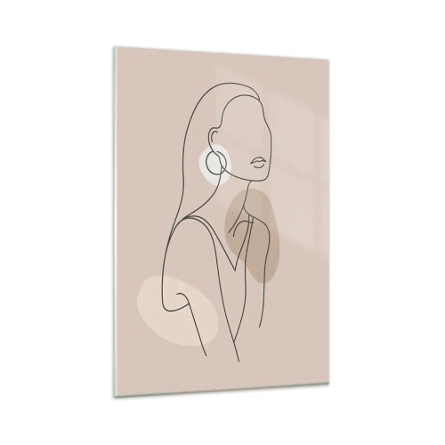 Schilderen op glas - meisjesachtig icoon - 80x120 cm