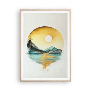 Een poster in een licht eiken lijst - In de cirkel van schoonheid - 70x100 cm