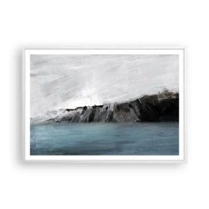 Poster in een witte lijst - Water – aarde: botsing der elementen - 100x70 cm