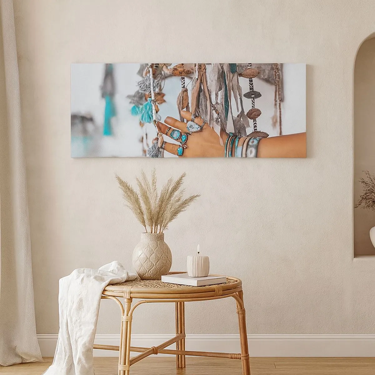 Schilderen op canvas - Lokale schatten - 100x40 cm