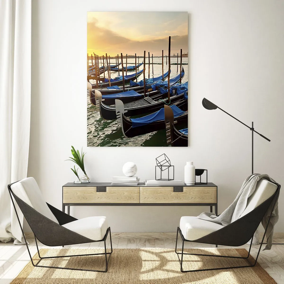 Schilderen op glas - Voordat de rumoer komt - 50x70 cm