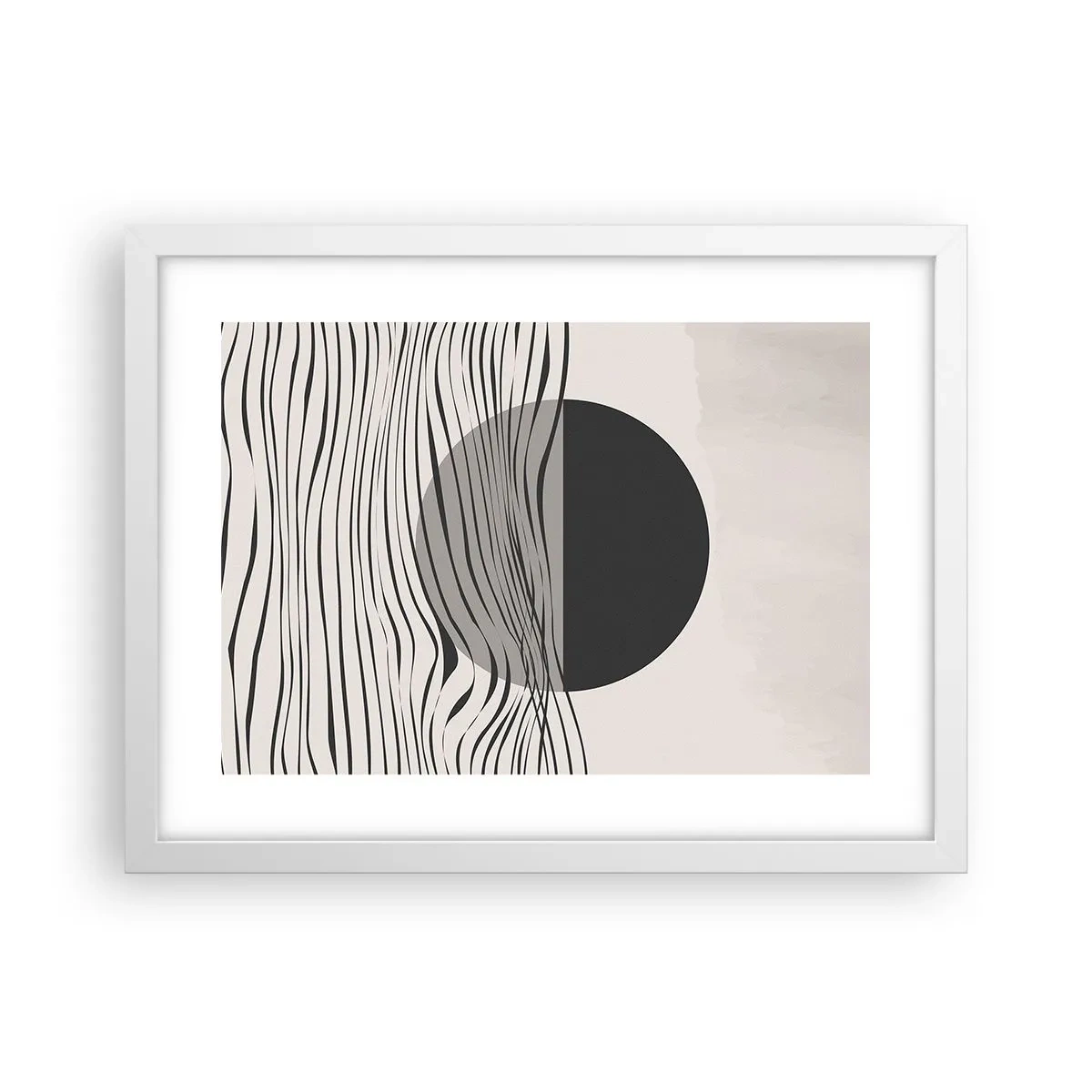 Poster in een witte lijst - Halve compositie - 40x30 cm