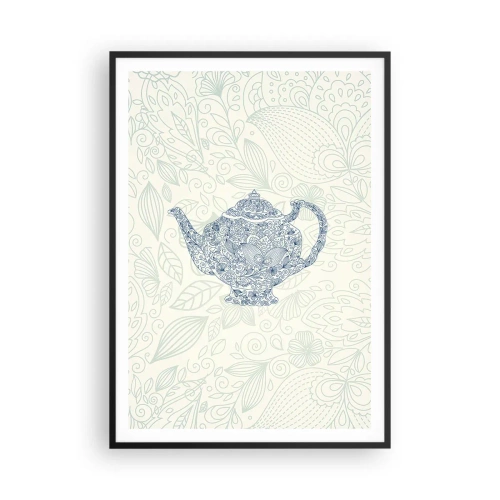 Poster in een zwarte lijst - De charme van thee - 70x100 cm