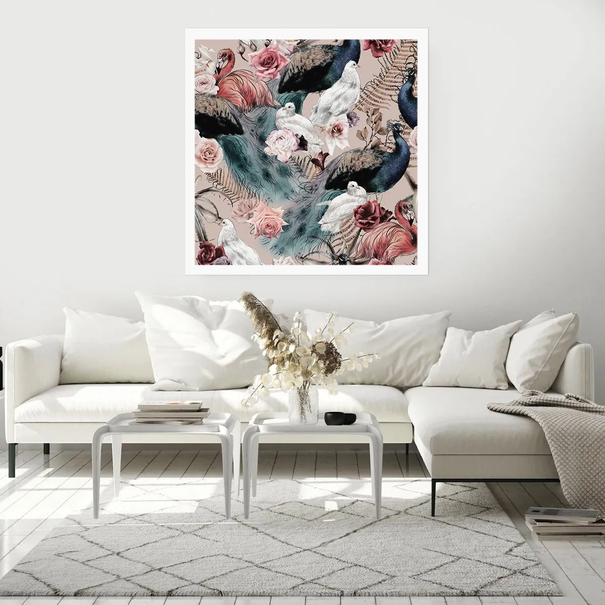 Poster - In de paleistuin - 60x60 cm