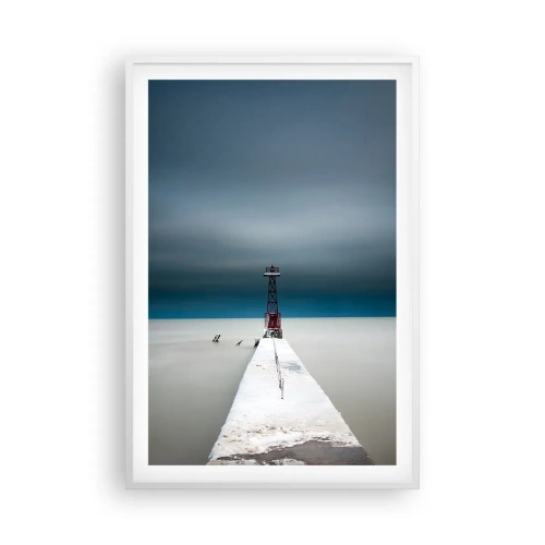 Poster in een witte lijst - Om de uitgestrektheid te ontmoeten - 61x91 cm