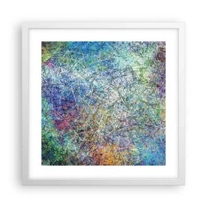 Poster in een witte lijst - Het is niet zo eenvoudig - 40x40 cm