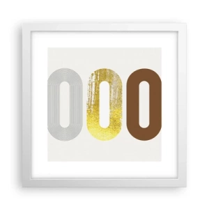 Poster in een witte lijst - Oooo! - 30x30 cm