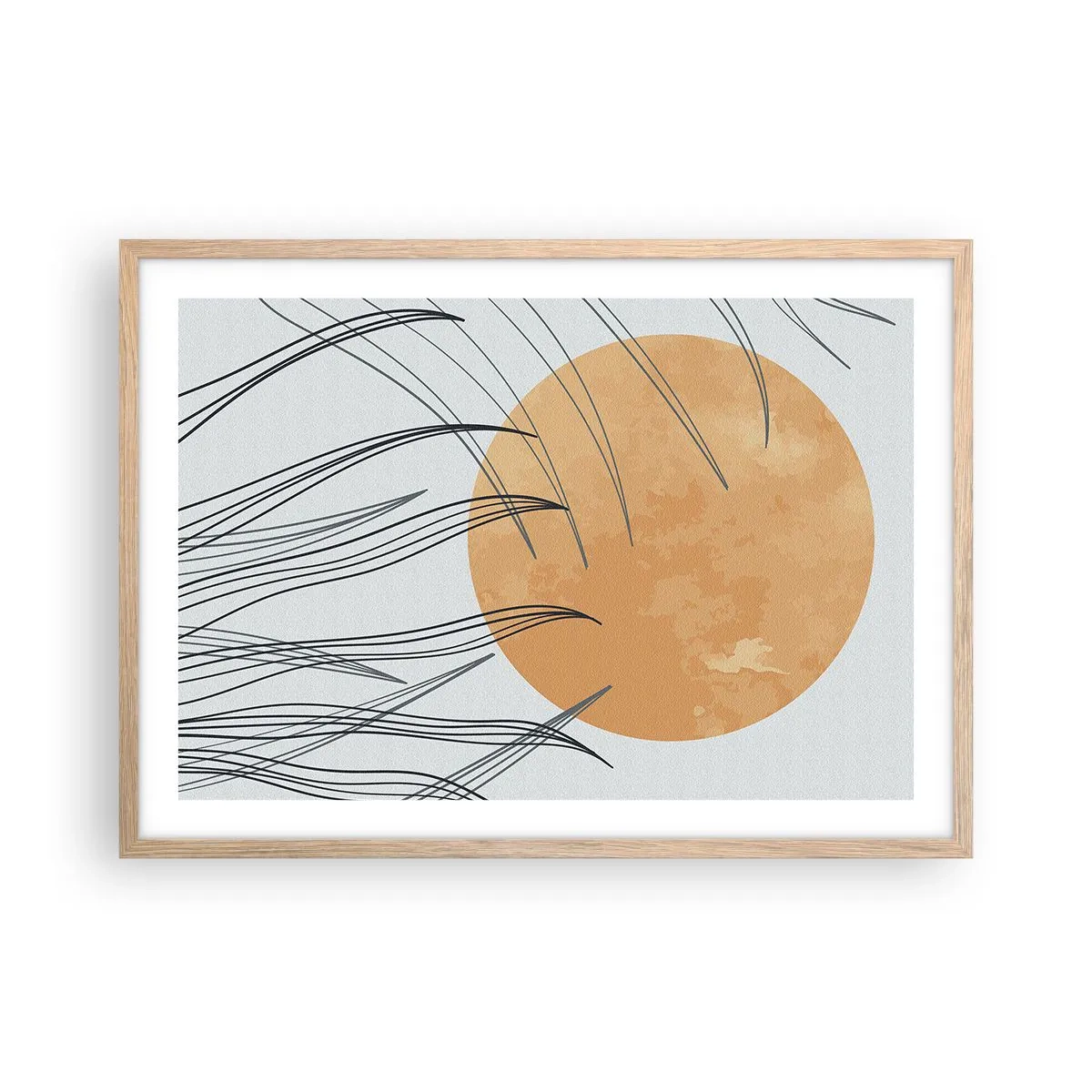 Een poster in een licht eiken lijst - Altijd naar de zon - 70x50 cm