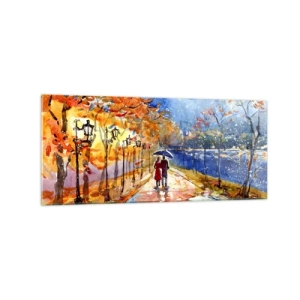 Schilderen op glas - Samen tot de grens van de tijd - 120x50 cm