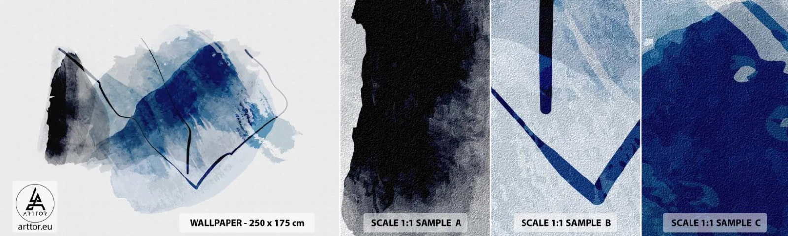 Fotobehang Monster Zelfklevend Deluxe Sticker - Ijsberg - Abstractie, Deel, Moderne kunst - 100x30 cm