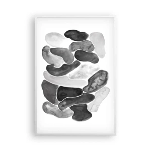 Poster in een witte lijst - Rotsachtige abstractie - 61x91 cm