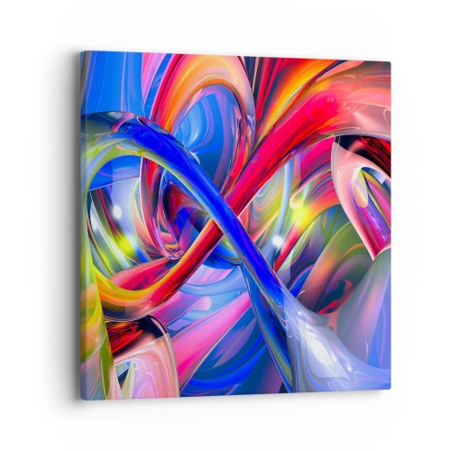 Schilderen op canvas - Een dans van kleuren - 40x40 cm