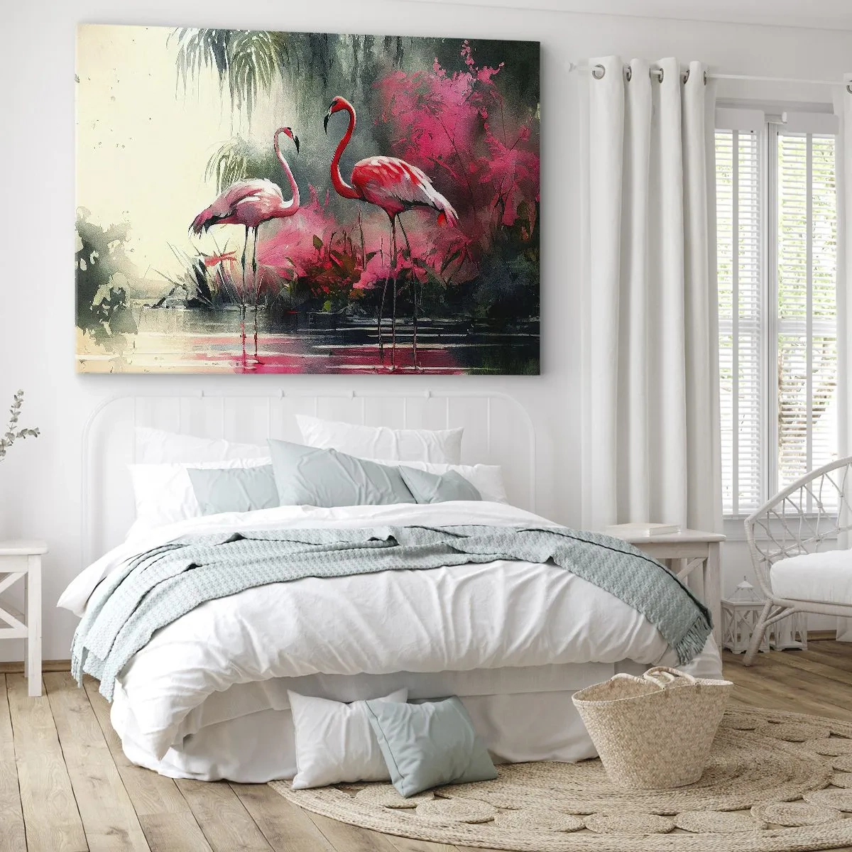 Schilderen op canvas - Een les in natuurlijke gratie - 120x80 cm
