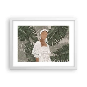 Poster in een witte lijst - Exotisch portret - 40x30 cm