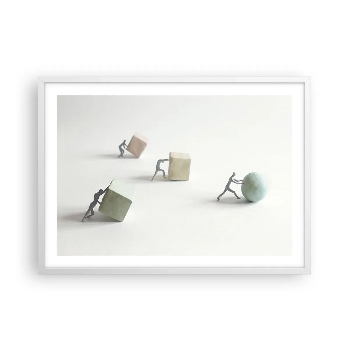 Poster in een witte lijst - Puur leven - 70x50 cm