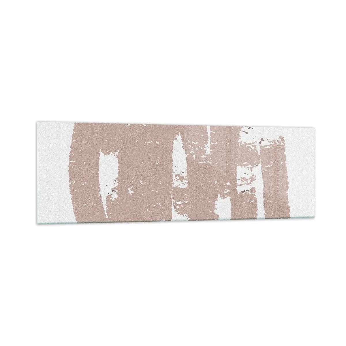 Schilderen op glas - Abstractie in zachtroze - 160x50 cm