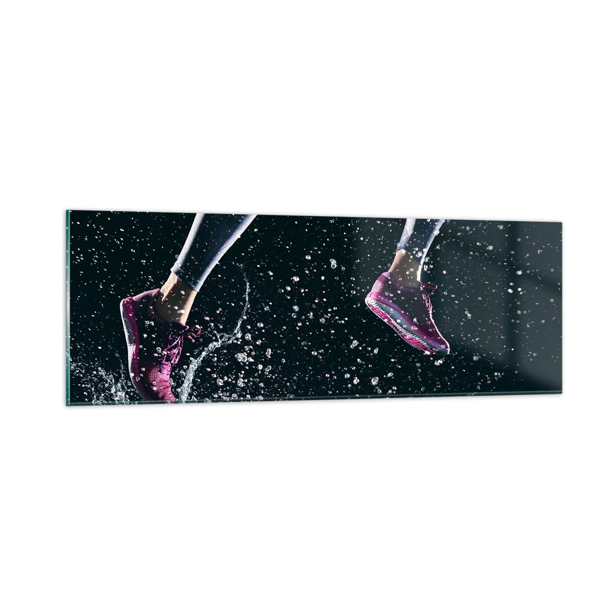 Schilderen op glas - Hoeveel kracht in de benen - 90x30 cm
