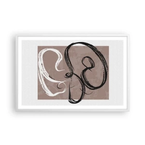 Poster in een witte lijst - Compositie – de zoektocht naar volheid - 91x61 cm