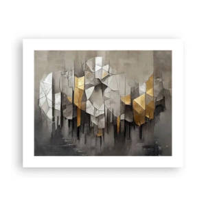 Poster - Compositie van ijs en licht - 50x40 cm