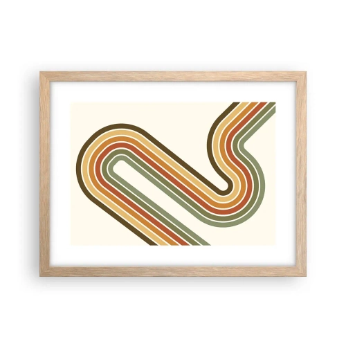 Een poster in een licht eiken lijst - Zigzag naar het doel - 40x30 cm