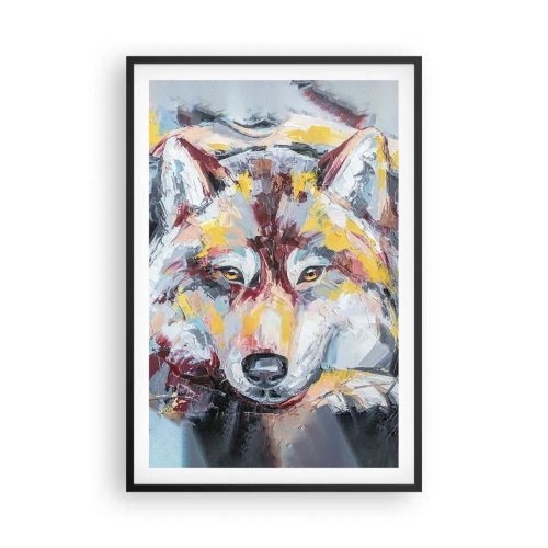 Poster in een zwarte lijst - Gemoedsrust onder dierbaren - 61x91 cm