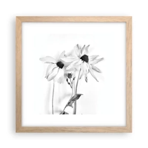 Een poster in een licht eiken lijst - Niemand wil alleen zijn - 30x30 cm