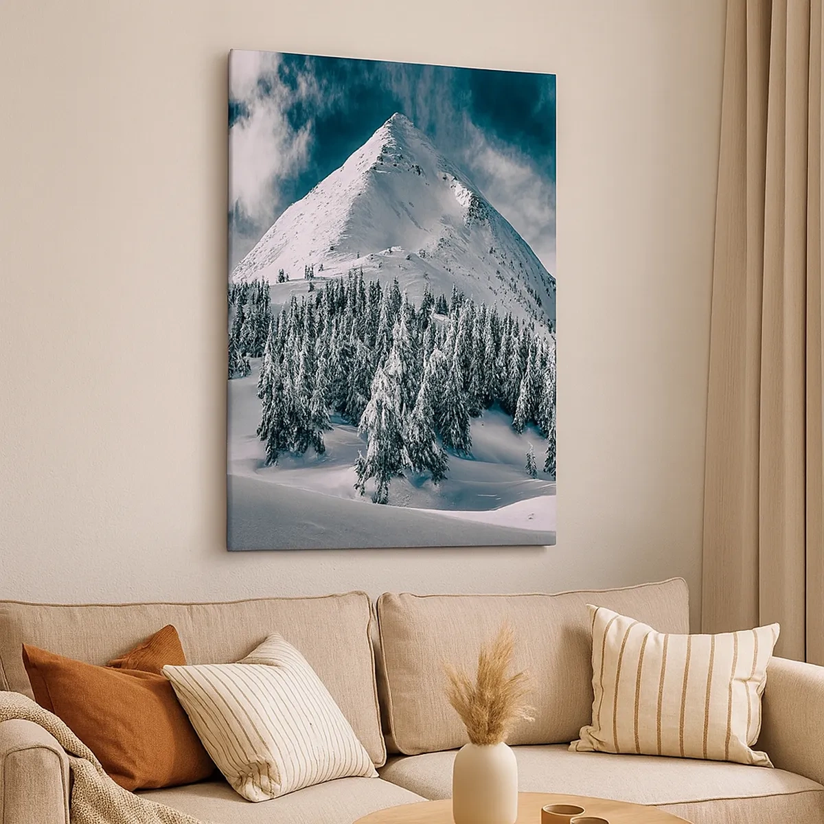 Schilderen op canvas - Het land van sneeuw en ijs - 50x70 cm