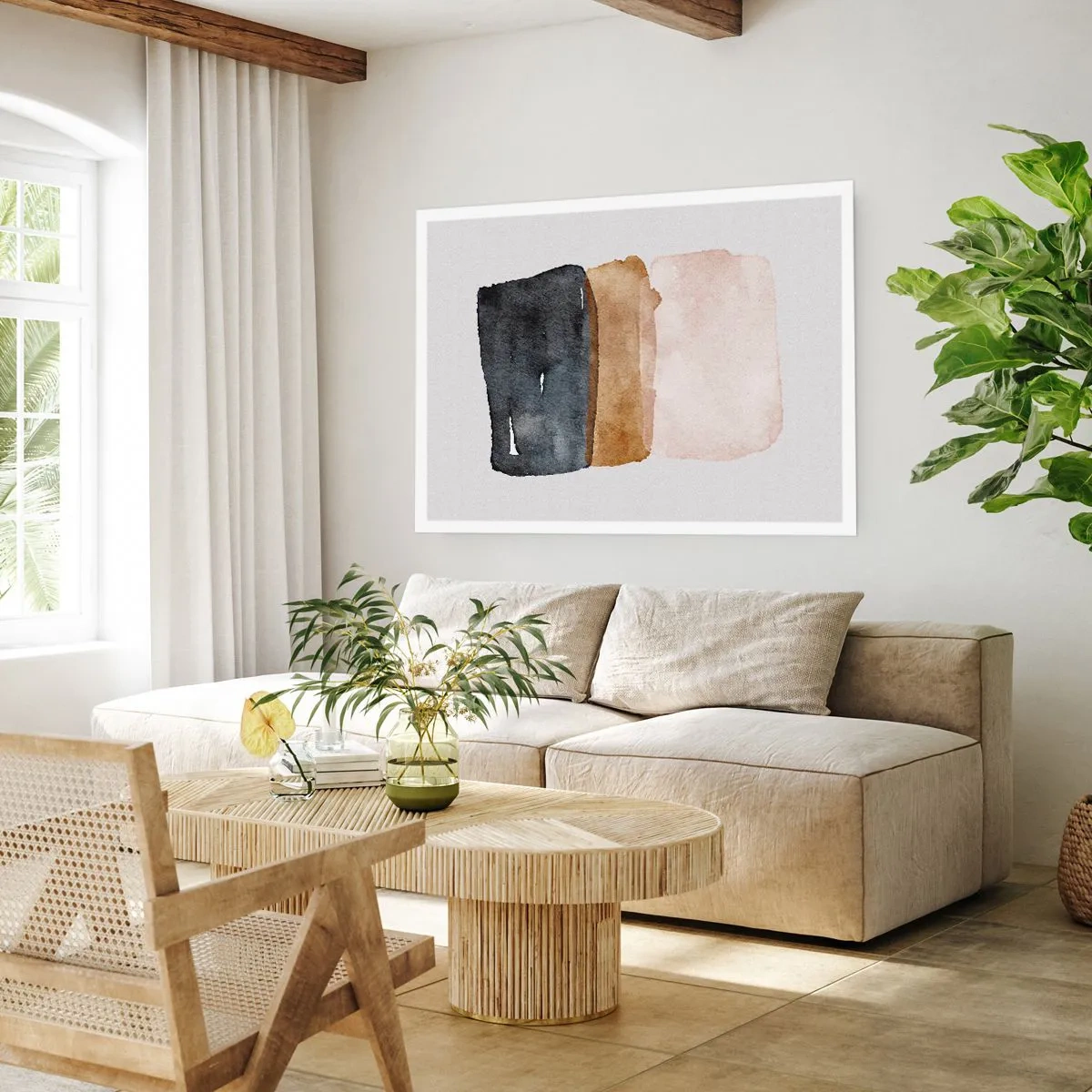 Poster - De samenstelling van de kleuren van de aarde - 40x30 cm