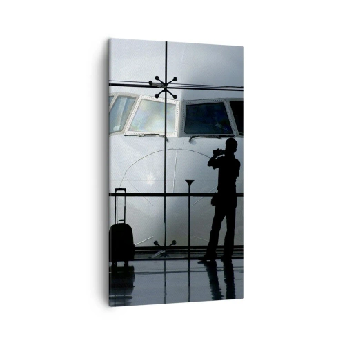 Schilderen op canvas - Vis a vis op de luchthaven - 45x80 cm