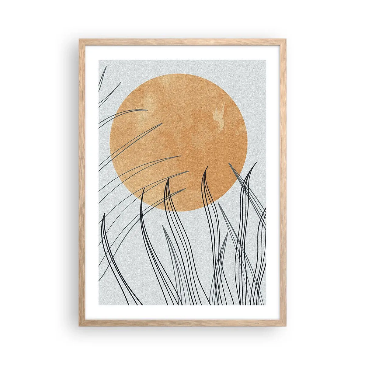 Een poster in een licht eiken lijst - Altijd naar de zon - 50x70 cm
