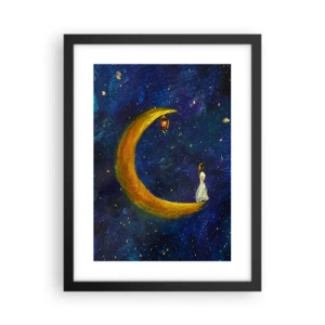 Poster in een zwarte lijst - De roep van de wereld - 30x40 cm