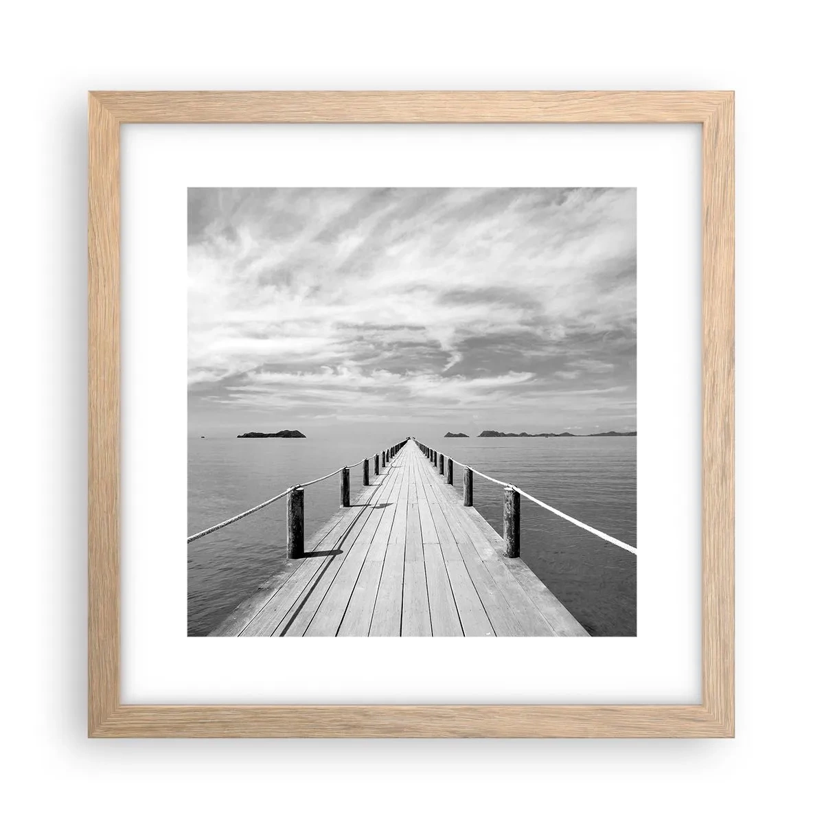 Een poster in een licht eiken lijst - Of misschien een reis... - 30x30 cm