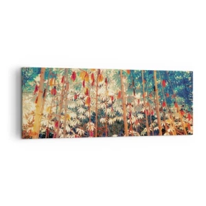 Schilderen op canvas - Het geheime leven van de bladeren - 140x50 cm