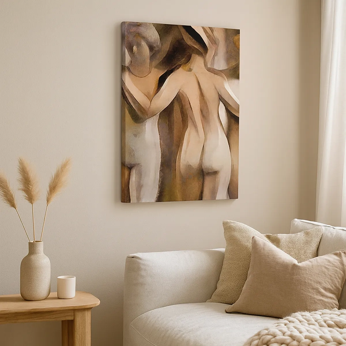 Schilderen op canvas - Drie Gratiën 2.0 - 50x70 cm