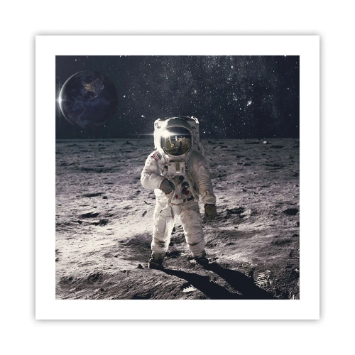 Poster - Groetjes van de maan - 50x50 cm