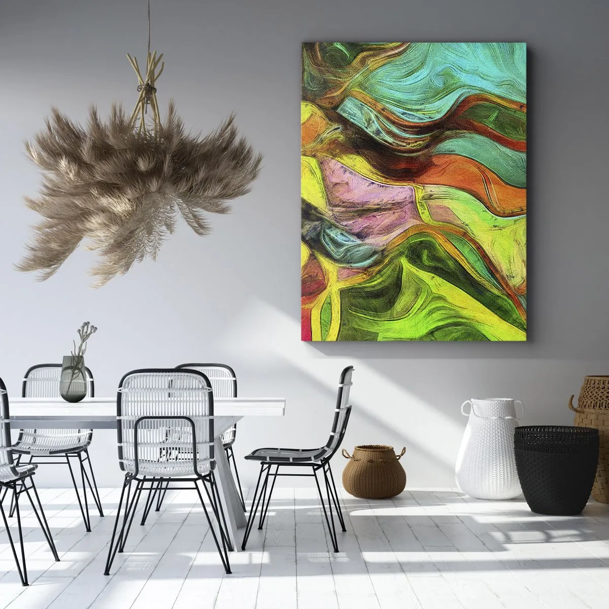 Schilderen op canvas - Beweging is leven - 45x80 cm
