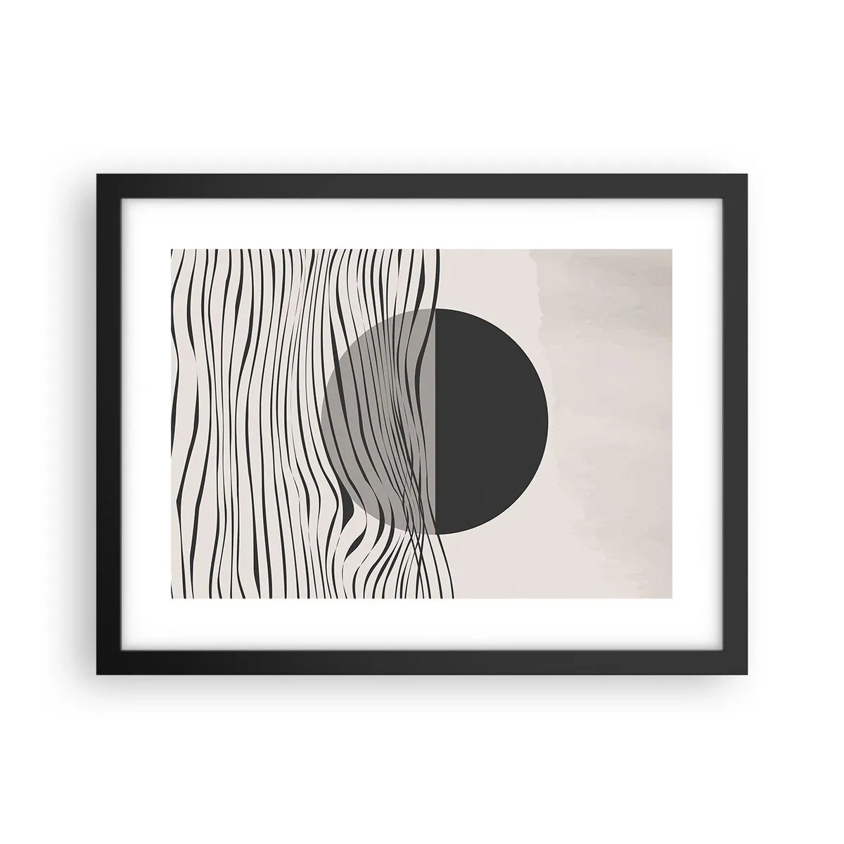 Poster in een zwarte lijst - Halve compositie - 40x30 cm