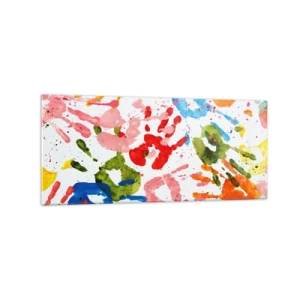 Schilderen op glas - Volg de voetstappen - 120x50 cm