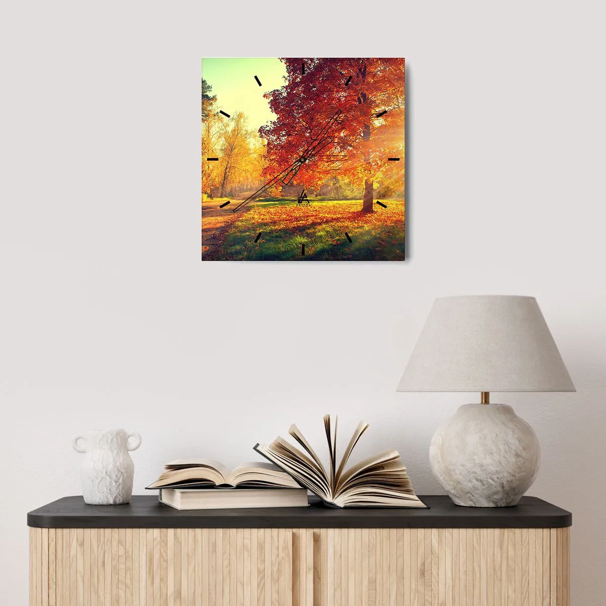 Wandklok - Klok - Rood is mooi - 30x30 cm