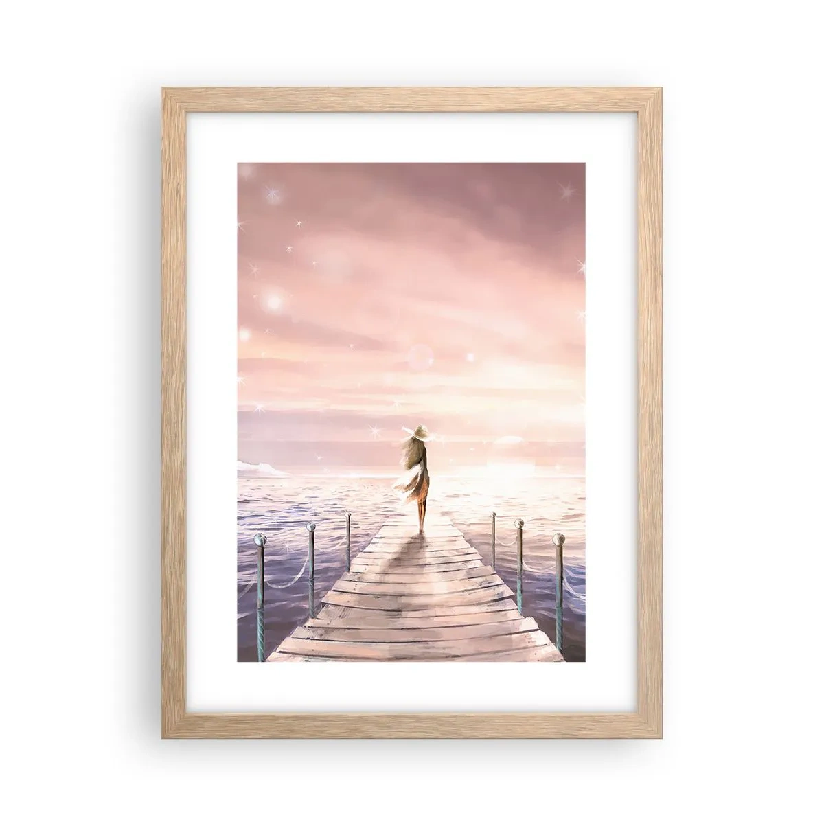 Een poster in een licht eiken lijst - In het licht van een droom - 30x40 cm