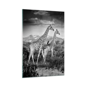 Schilderen op glas - Hoge sferen in Afrika - 80x120 cm