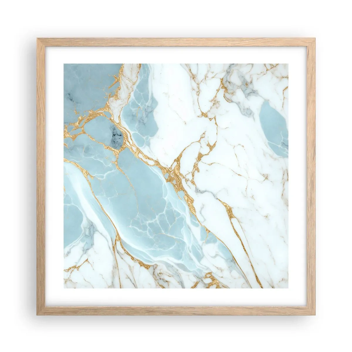 Een poster in een licht eiken lijst - Rijkdom van steen - 50x50 cm