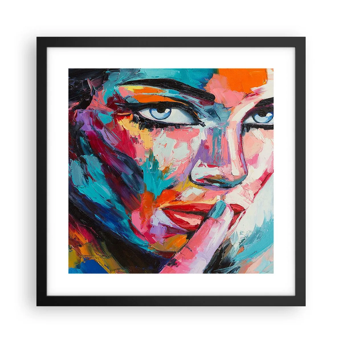 Poster in een zwarte lijst - Ons eerste geheim - 40x40 cm