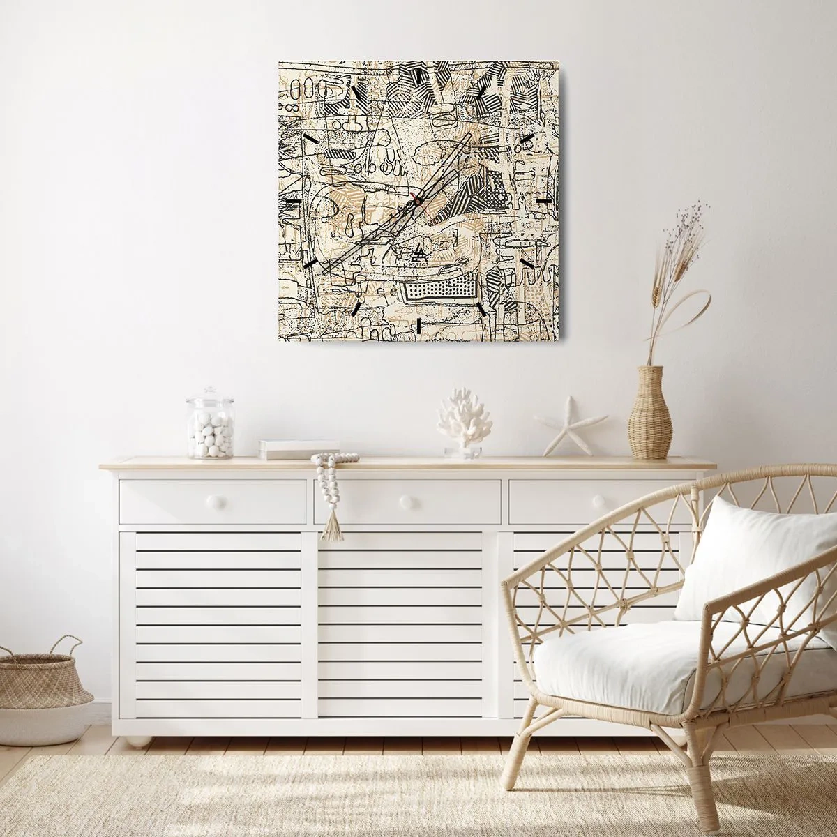 Wandklok - Klok - Het wacht om te worden gedecodeerd - 40x40 cm