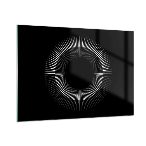 Schilderen op glas - Zwarte zon - 100x70 cm