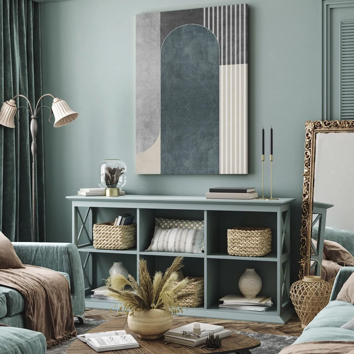 Schilderen op canvas - Compositie op niveau - 70x100 cm