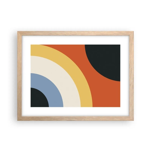 Een poster in een licht eiken lijst - Naar mezelf toe - 40x30 cm