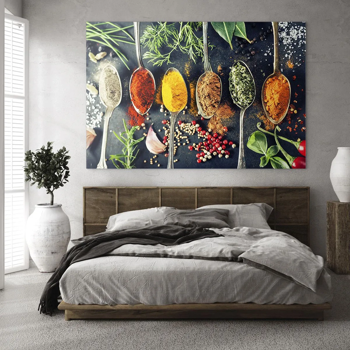 Schilderen op glas - Culinaire magie - 120x80 cm