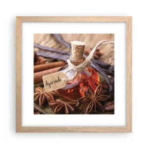 Een poster in een licht eiken lijst - Naar de eenheid van lichaam en geest - 30x30 cm