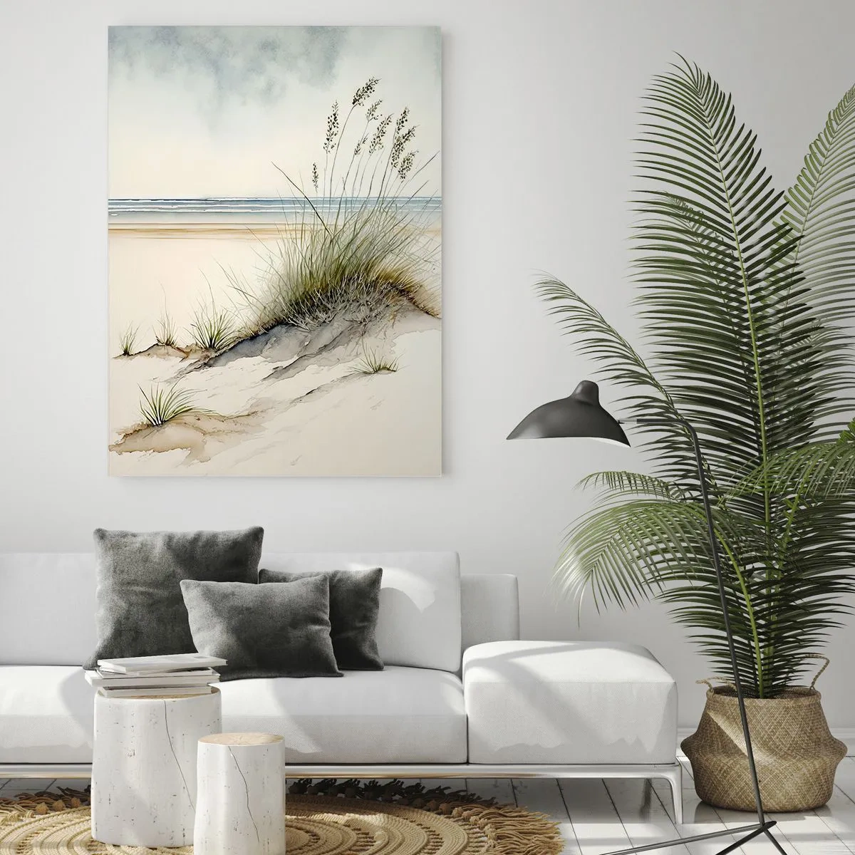 Schilderen op glas - Vertroeteld door de wind - 50x70 cm